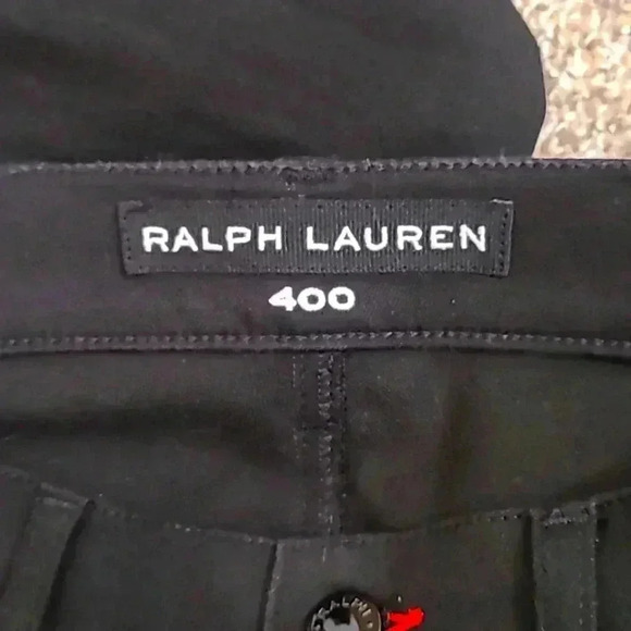 Ralph Lauren 400 Black Label skinny vegan leather trim jeans pants - Picture 5 of 5